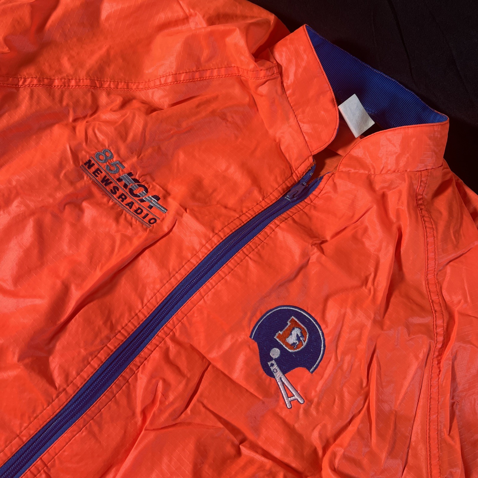Vintage Tony Lama Cowboy Jacket Denver Broncos 85 KOA radio 1980s Large Ripstop Vintage Tony Lama Cowboy Jacket Denver Broncos 85 KOA radio 1980s Large Ripstop