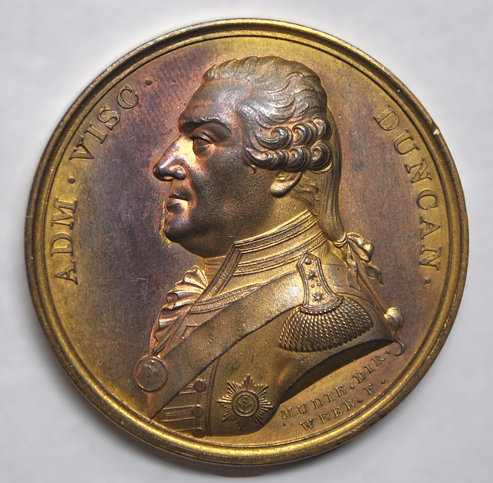 1797 Great Britain Battle of Camperdown Medal from 1820 Mudie Series by W. Wyon