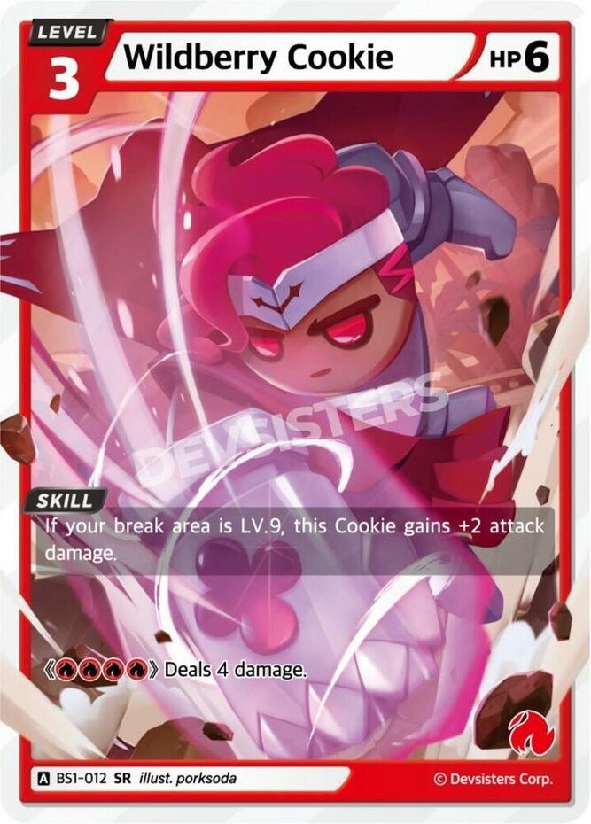 Wildberry Cookie - BS1-012 - SR - Foil, Brave Beginning, Near Mint