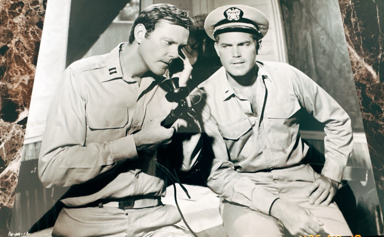 1960's Stamped Naval Drama Film 2 Famous Actors Vintage Press Photo 8x10 B&W 1960's Stamped Naval Drama Film 2 Famous Actors Vintage Press Photo 8x10 B&W