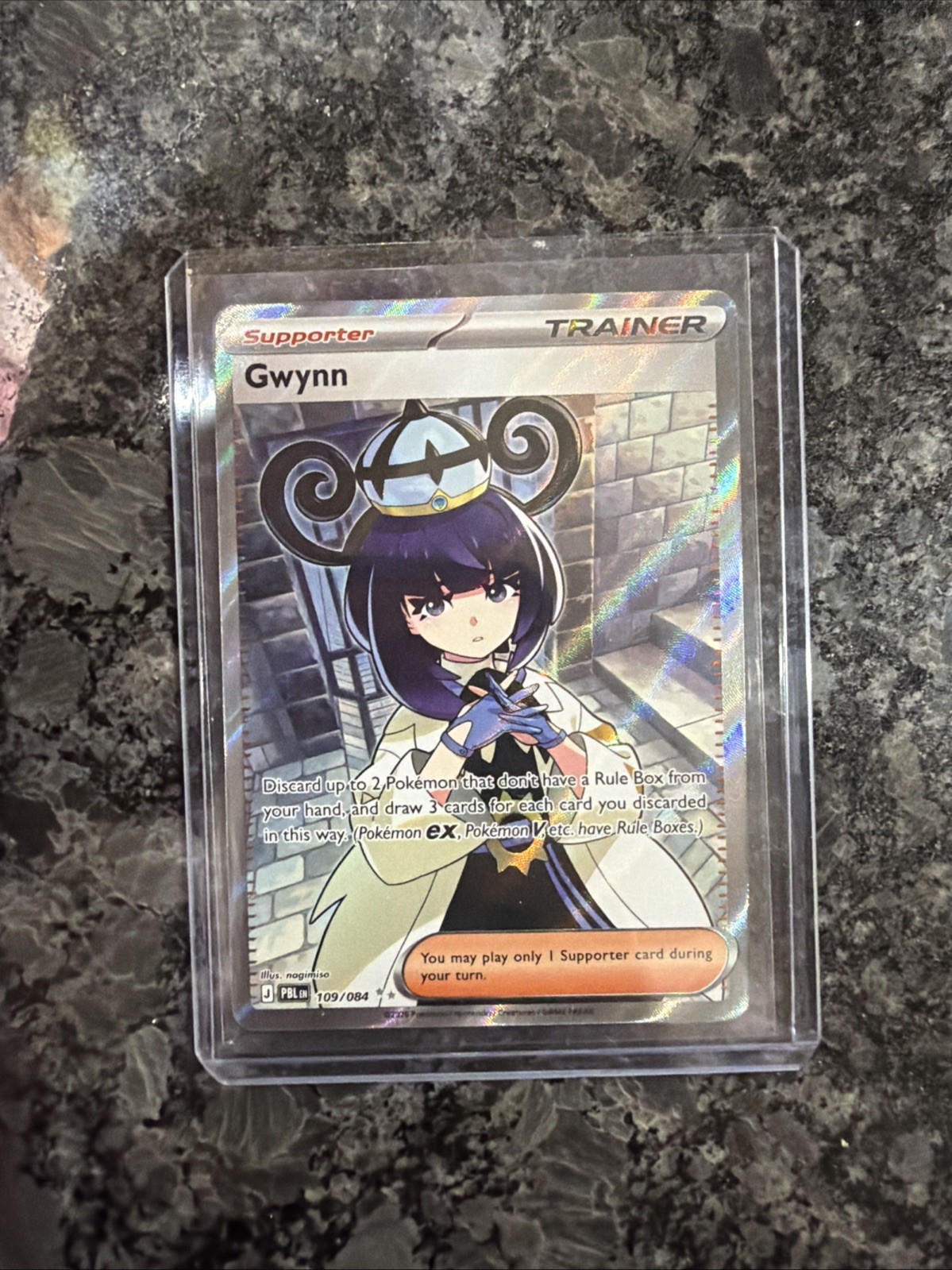 Pokémon TCG Gwynn Gwynn Ultra Rare Holo 109/084 Pitch Black