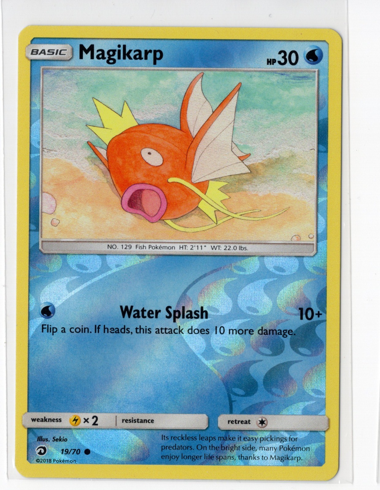 Pokemon Magikarp Reverse Holo Dragon Majesty 19/70 NM Vintage