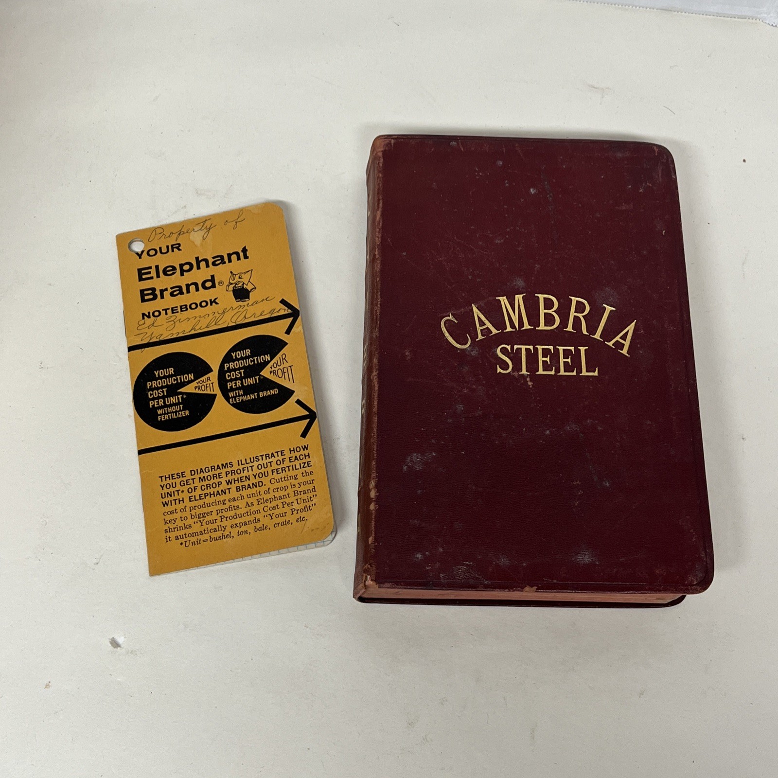 1909 Cambria Steel Illustrated Handbook - Johnstown, Pennsylvania Plus Notepad 1909 Cambria Steel Illustrated Handbook - Johnstown, Pennsylvania Plus Notepad