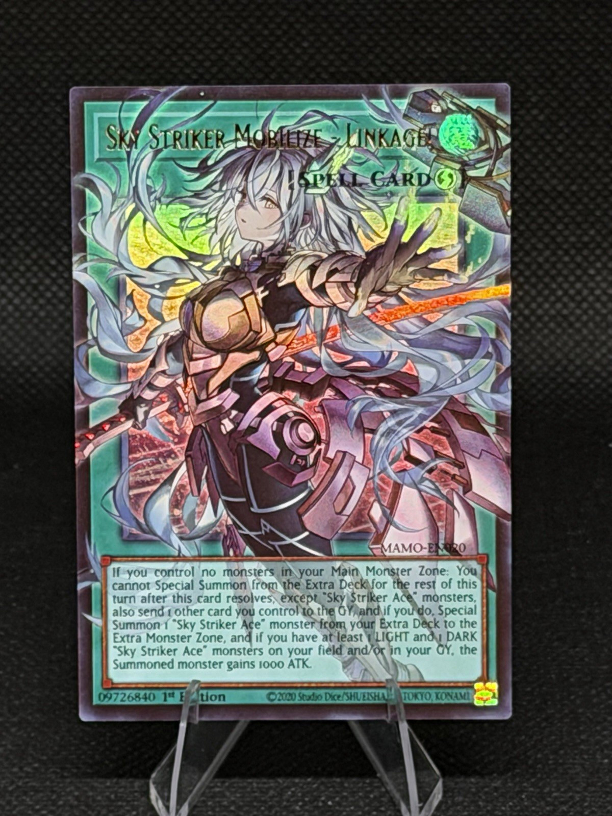 Sky Striker Mobilize Linkage Extended Art MAMO-EN020 Ultra Rare 1st edition Sky Striker Mobilize Linkage Extended Art MAMO-EN020 Ultra Rare 1st edition