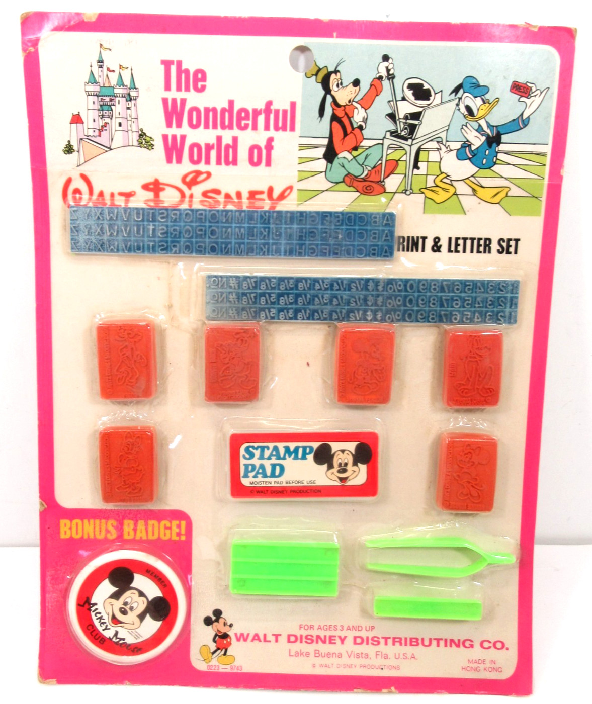The Wonderful World of Walt DIsney Print & Letter Set Lake Buena Vista 1970s Toy The Wonderful World of Walt DIsney Print & Letter Set Lake Buena Vista 1970s Toy