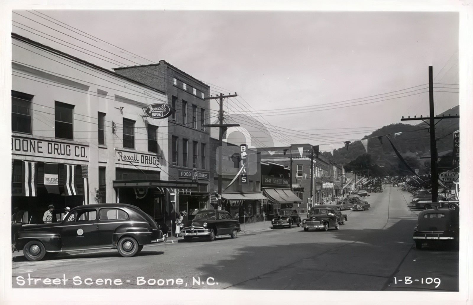 Boone NC North Carolina Main Street Scene 1940s RPPC Photo Postcard COPY Boone NC North Carolina Main Street Scene 1940s RPPC Photo Postcard COPY