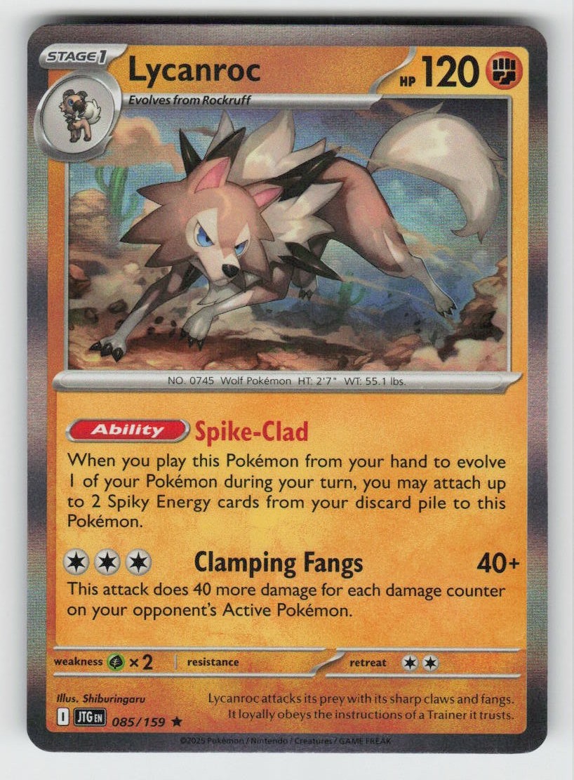 Holo Lycanroc 085/159 Rare Journey Together Near Mint Holo Lycanroc 085/159 Rare Journey Together Near Mint