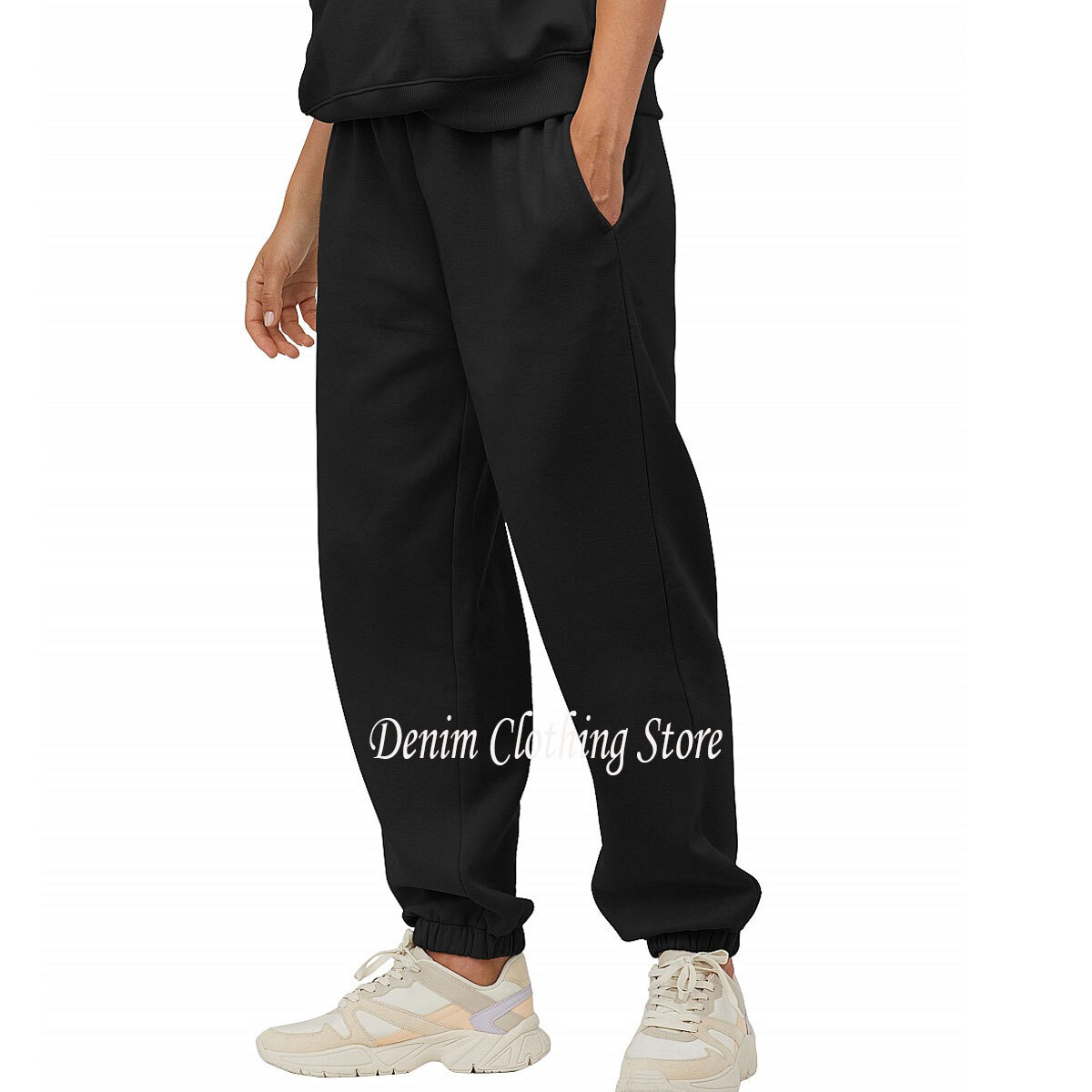 Men's Women Fleece Sweatpants Midweight Lounge Joggers Running Gym Pants S-5XL