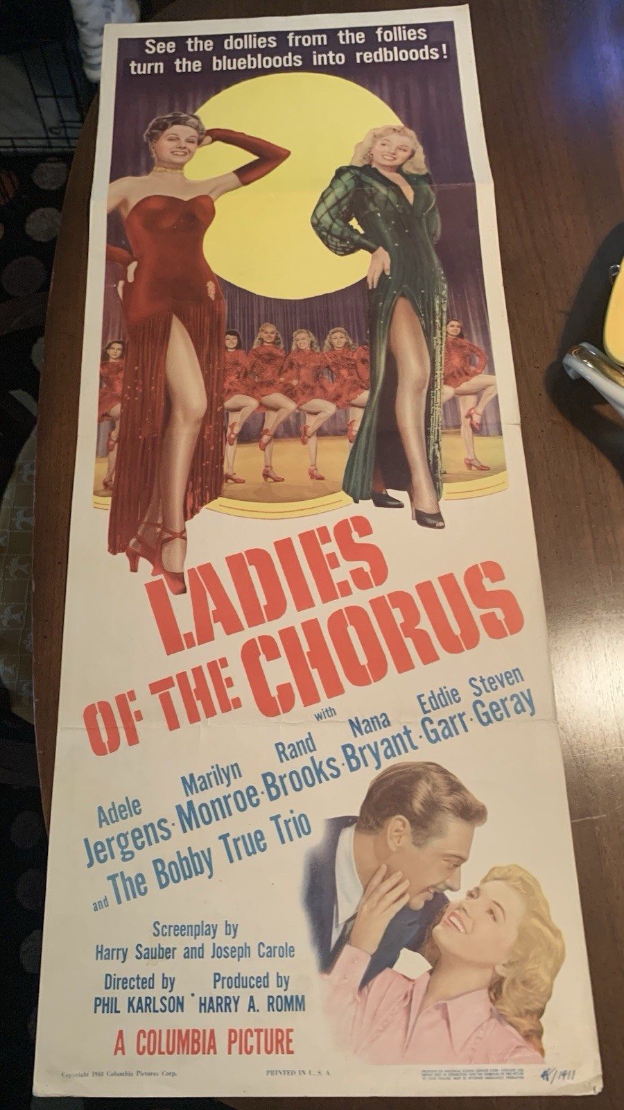Marilyn Monroe Original Movie Poster 1948 Ladies Of The Chorus Insert 14x36” Marilyn Monroe Original Movie Poster 1948 Ladies Of The Chorus Insert 14x36”