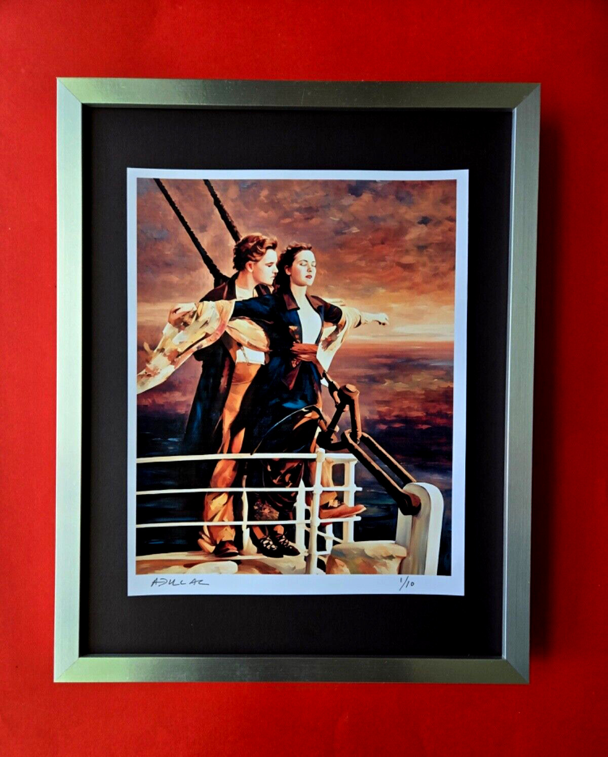 ALEXANDER DULAC Hand Signed Authentic Print | TITANIC LOVE Ltd.Ed. of 10 COA