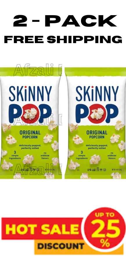 2 PACK - SkinnyPop Original Popcorn, Crunchy Popcorn 14 oz. (Total 28 oz) FRESH 2 PACK - SkinnyPop Original Popcorn, Crunchy Popcorn 14 oz. (Total 28 oz) FRESH