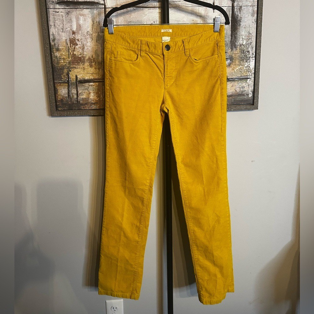 EUC J Crew Size 28 Regular Womens Matchstick Gold Mustard Straight Pants EUC J Crew Size 28 Regular Womens Matchstick Gold Mustard Straight Pants