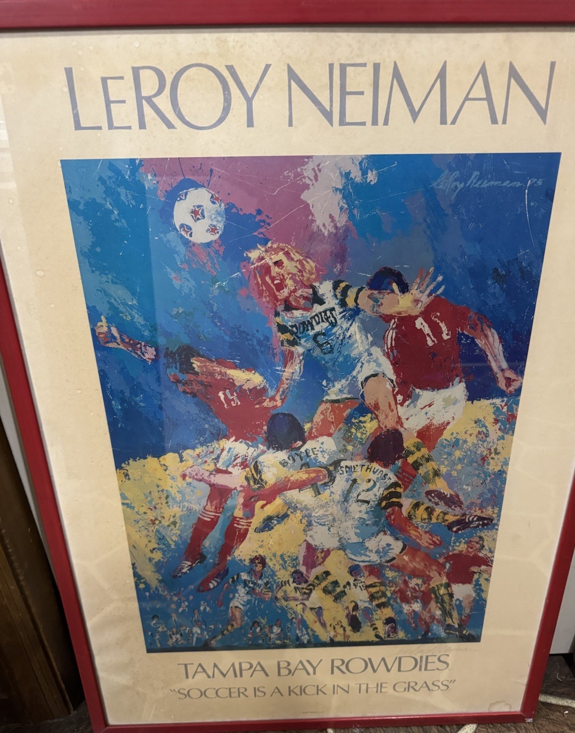 Vintage Leroy Neiman Soccer Is A Kick In The Grass Tampa Bay Rowdies Poster 1977 Vintage Leroy Neiman Soccer Is A Kick In The Grass Tampa Bay Rowdies Poster 1977
