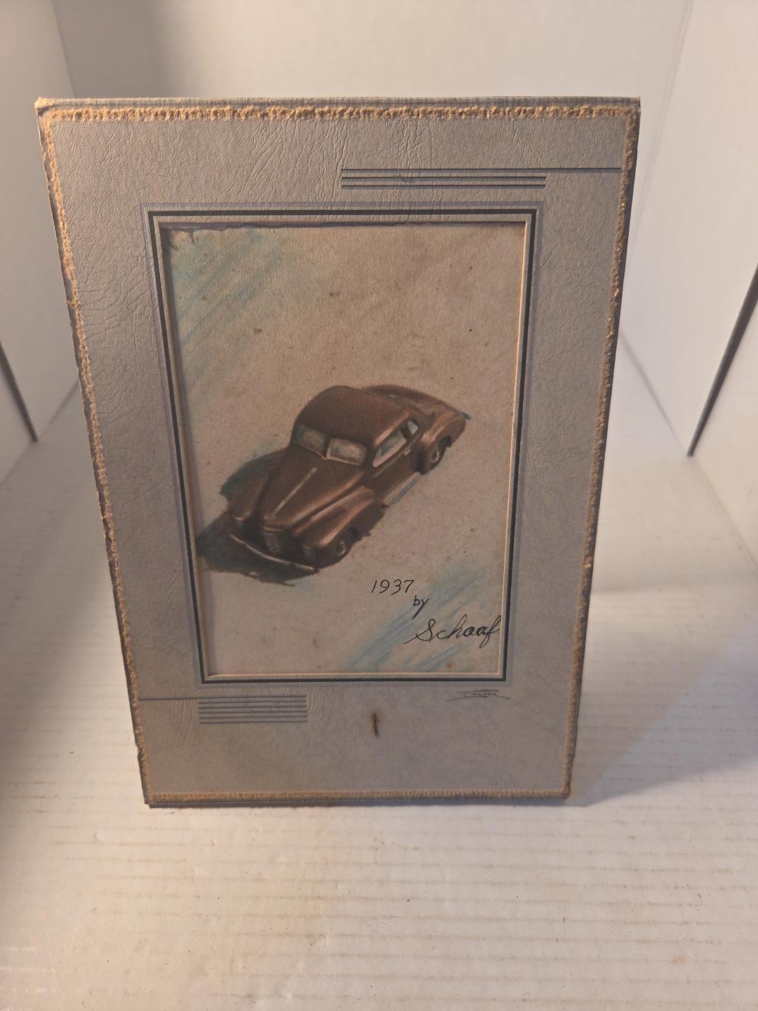 Vintage 1937 Buick Special Coupe Illustration Framed Wall Art Deco Signed Car Vintage 1937 Buick Special Coupe Illustration Framed Wall Art Deco Signed Car