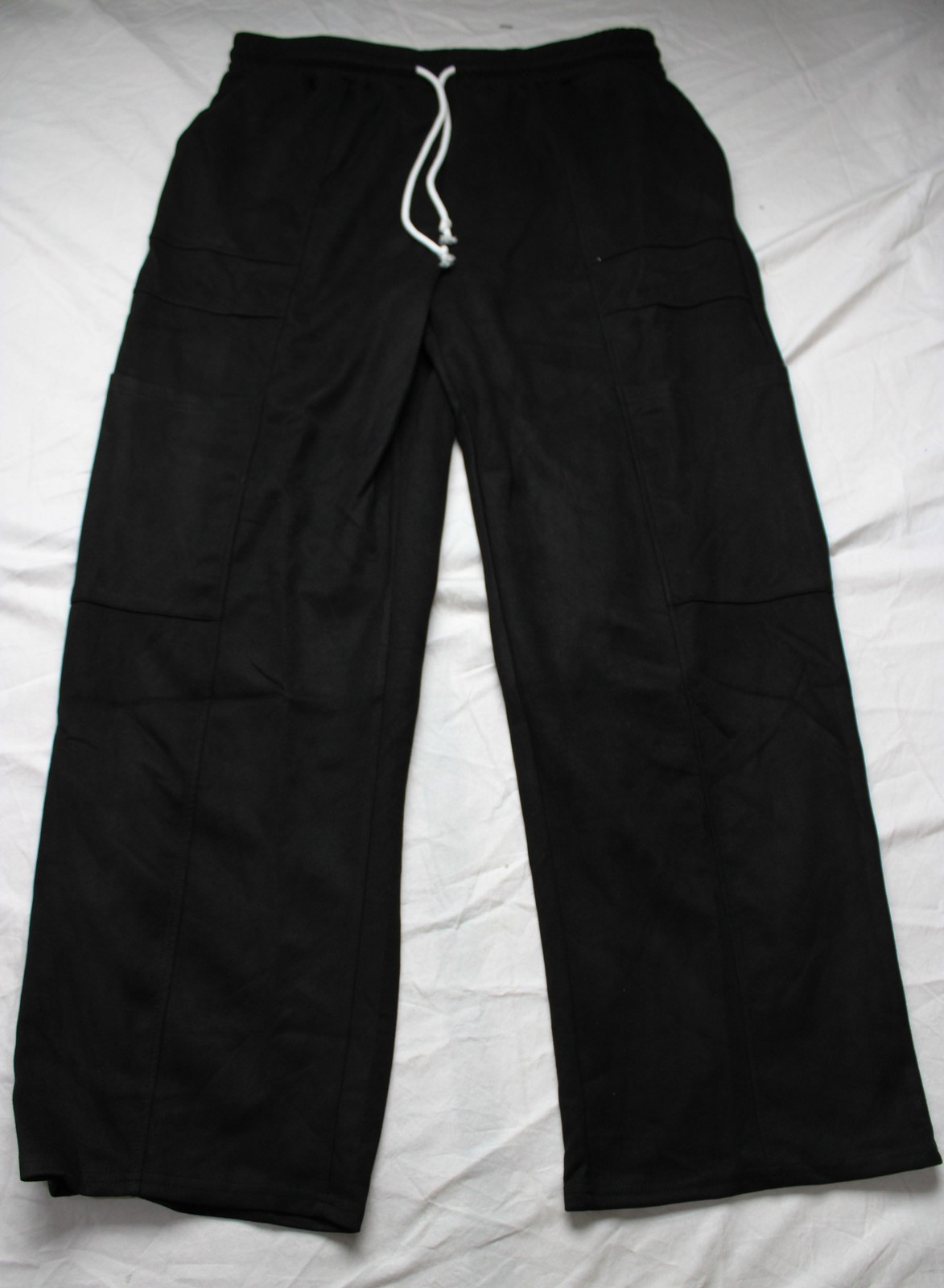 Coofandy Men\'s Stylish Comfort Loose Fit Suede Pants AP2 Black Size: XL NWT