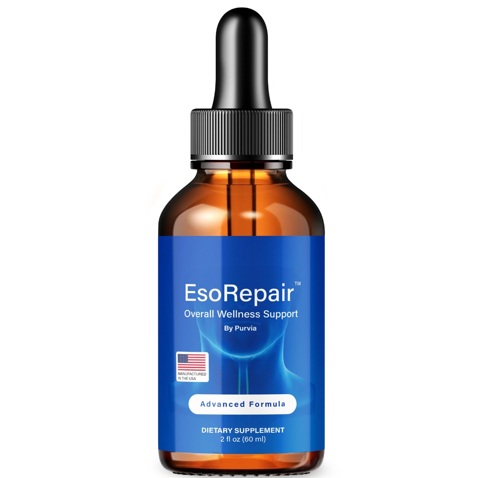 EsoRepair Liquid Drops Acid Reflux Esophagus Eso Repair Esophageal Stomach / 2oz