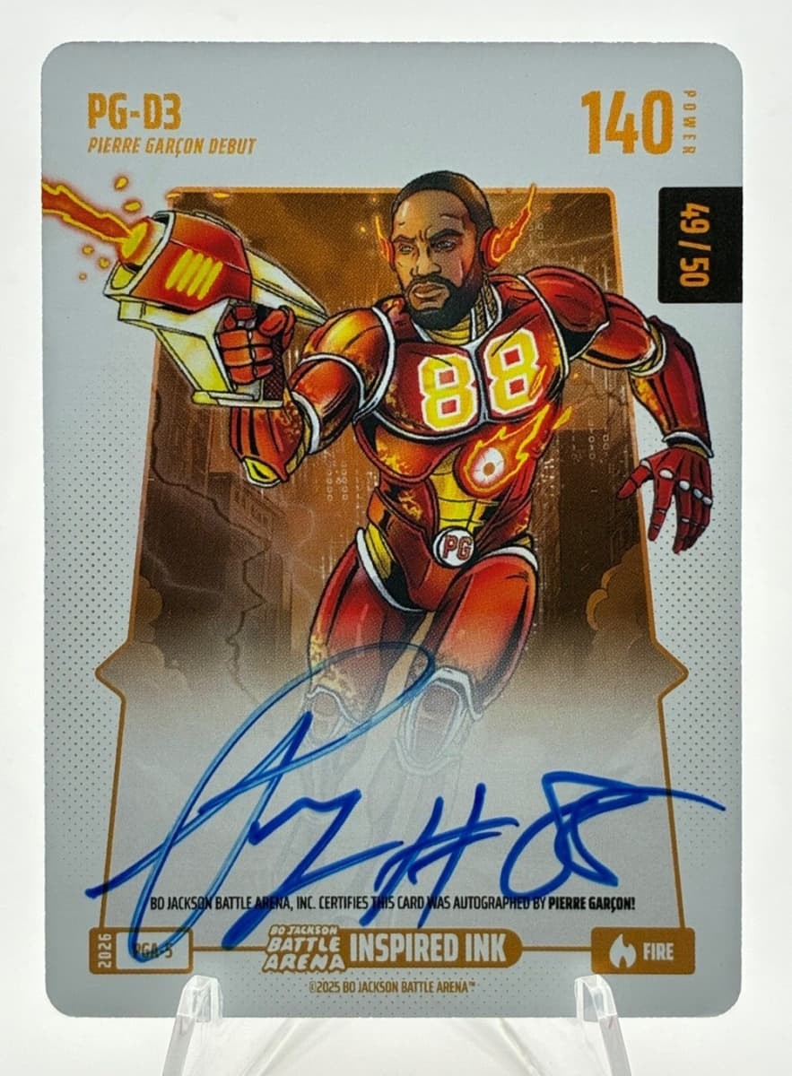 2026 Bo Jackson Battle Arena PG-D3 (Pierre Garçon) Fire Inspired Ink #PGA-5