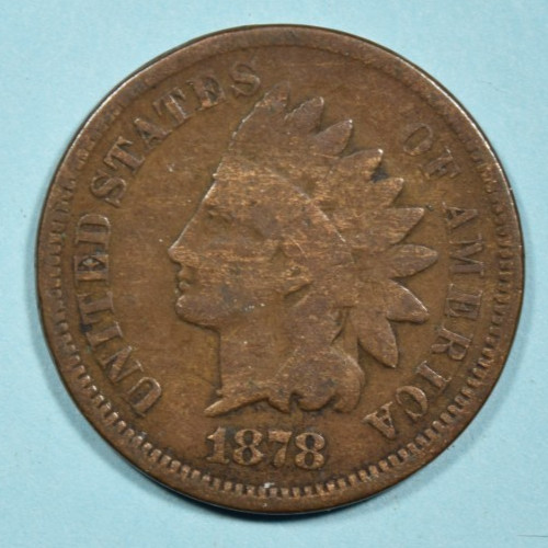 1878 Indian Head Cent Penny ~ VG VERY GOOD ~ US Type Coin Collectible