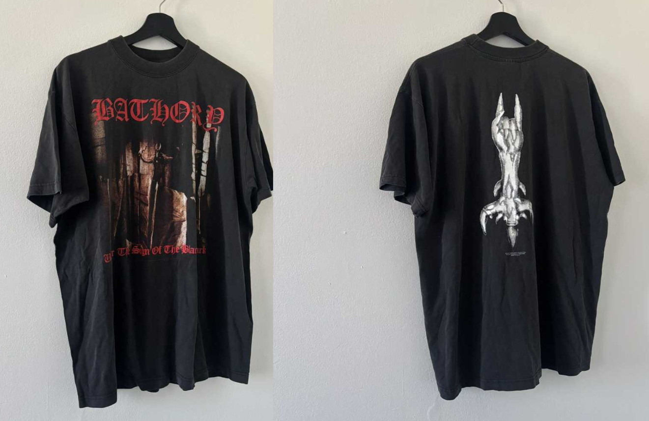 Bathory Under The Sign Of The Black Mark T Shirt 1987 Black Metal Graphic S-5XL