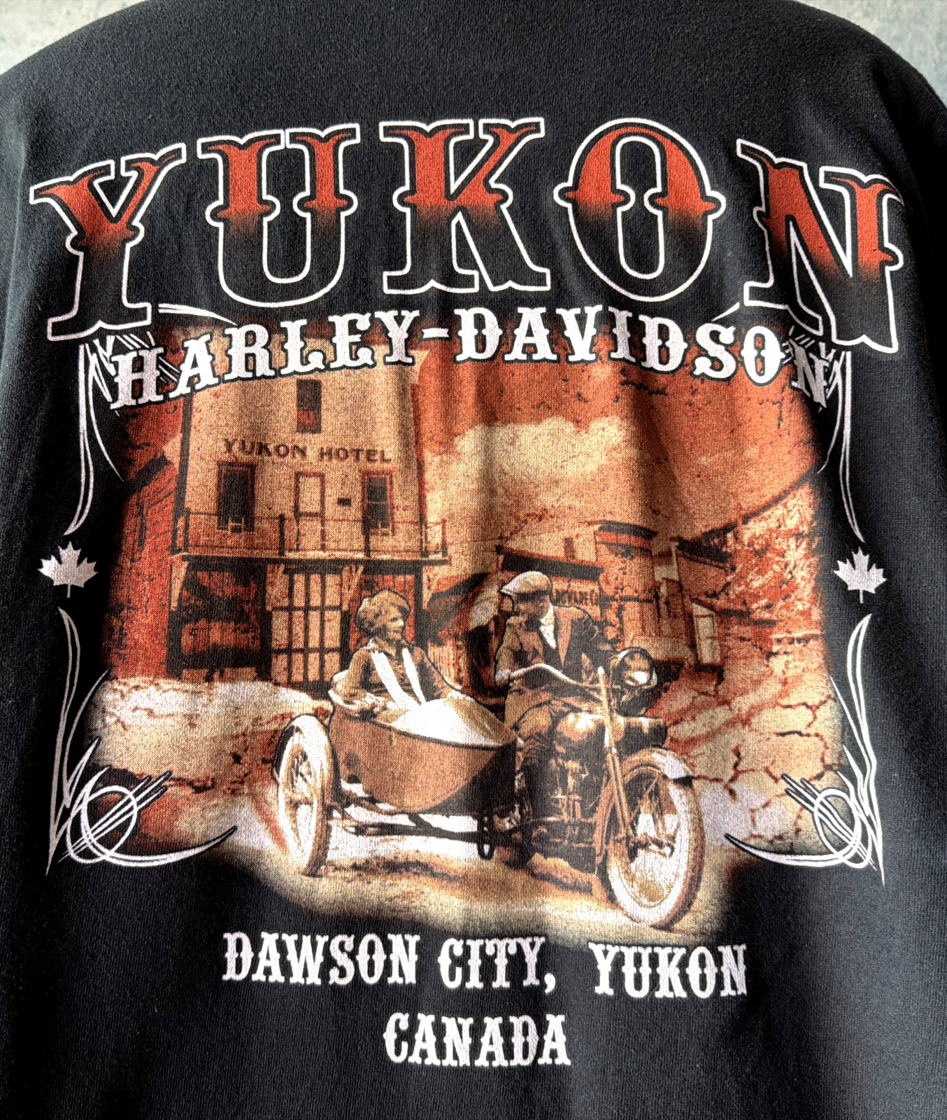 Vintage 2003 Harley Davidson Motorcycle Shirt Mens 2XL Yukon Dawson City Canada Vintage 2003 Harley Davidson Motorcycle Shirt Mens 2XL Yukon Dawson City Canada