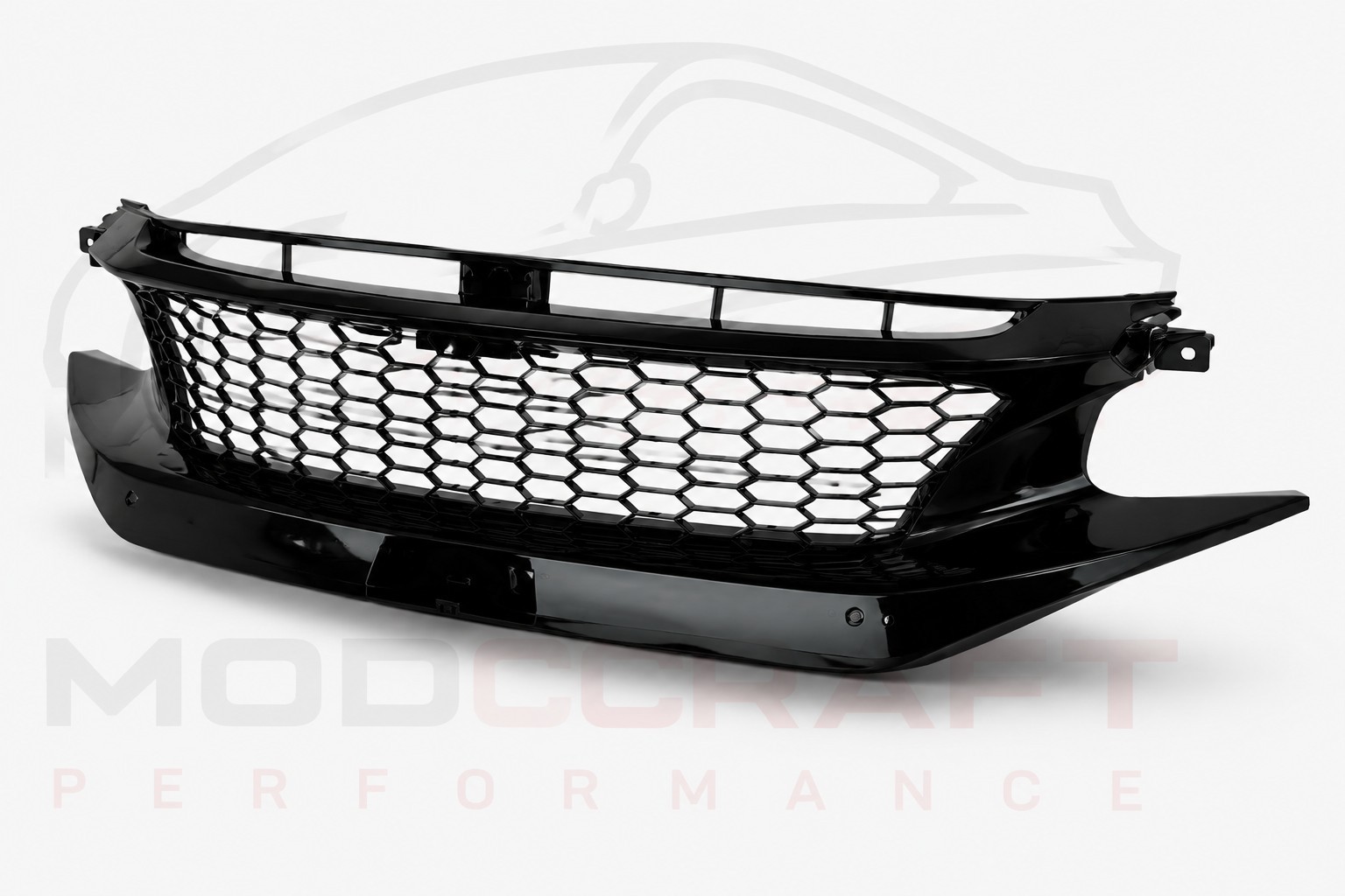 MODCraft PERFORMANCE Gloss Black Honeycomb Grille | 2016-2021 Honda Civic