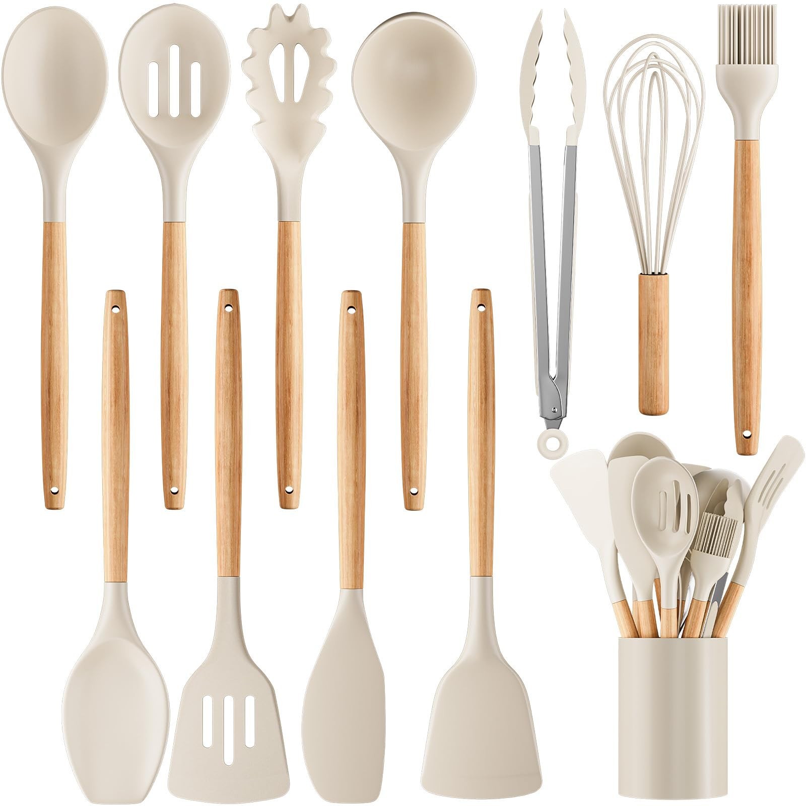 12 PCS Silicone Cooking Utensil Set - Nonstick, Heat-Resistant Kitchen Tools