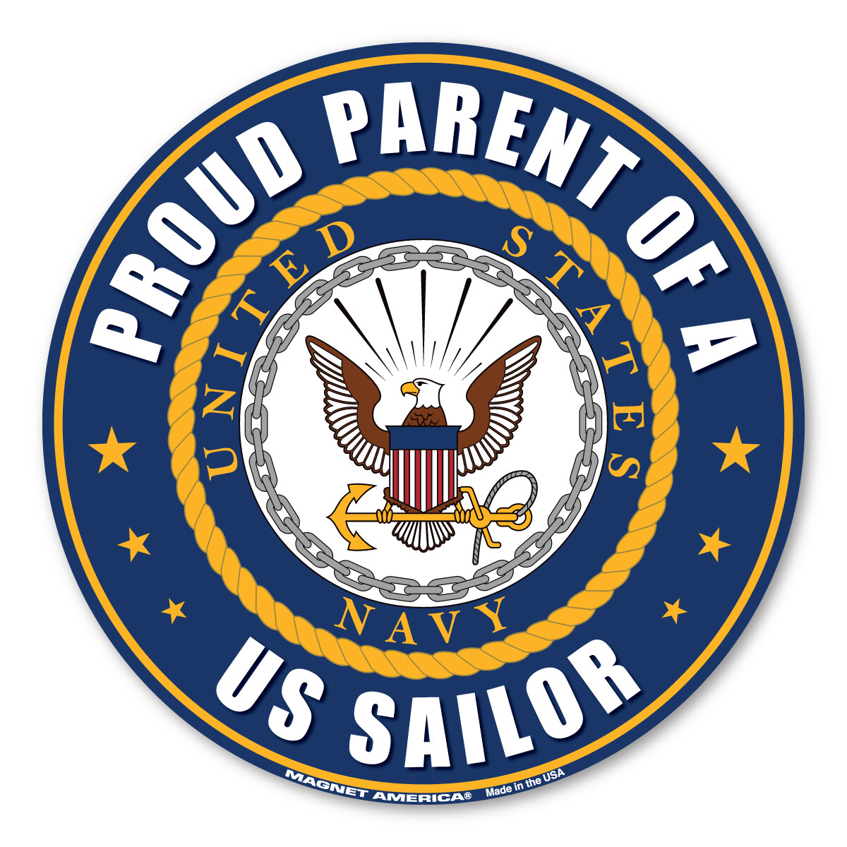 Proud Parent of a US Sailor Circle Magnet