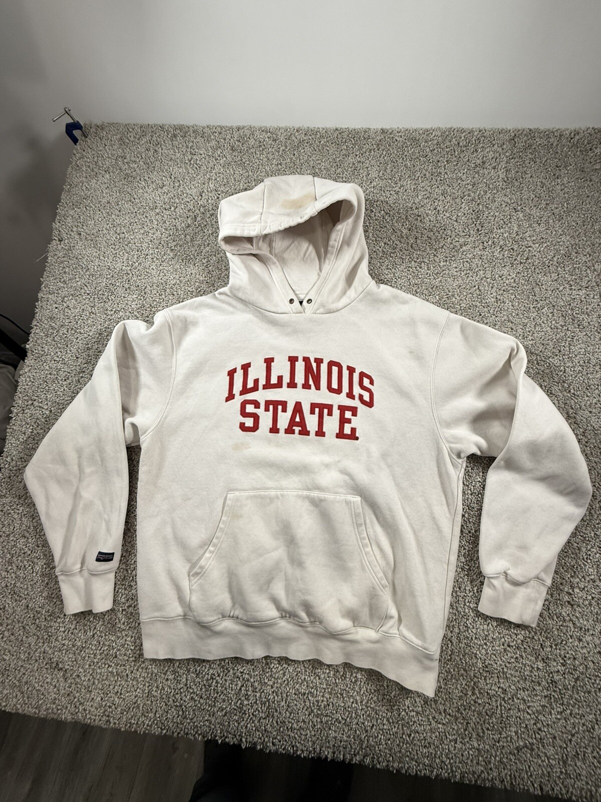 Vintage Illinois State Hoodie Men\'s Sz L Pullover Sweatshirt Redbirds Streetwear Vintage Illinois State Hoodie Men\'s Sz L Pullover Sweatshirt Redbirds Streetwear