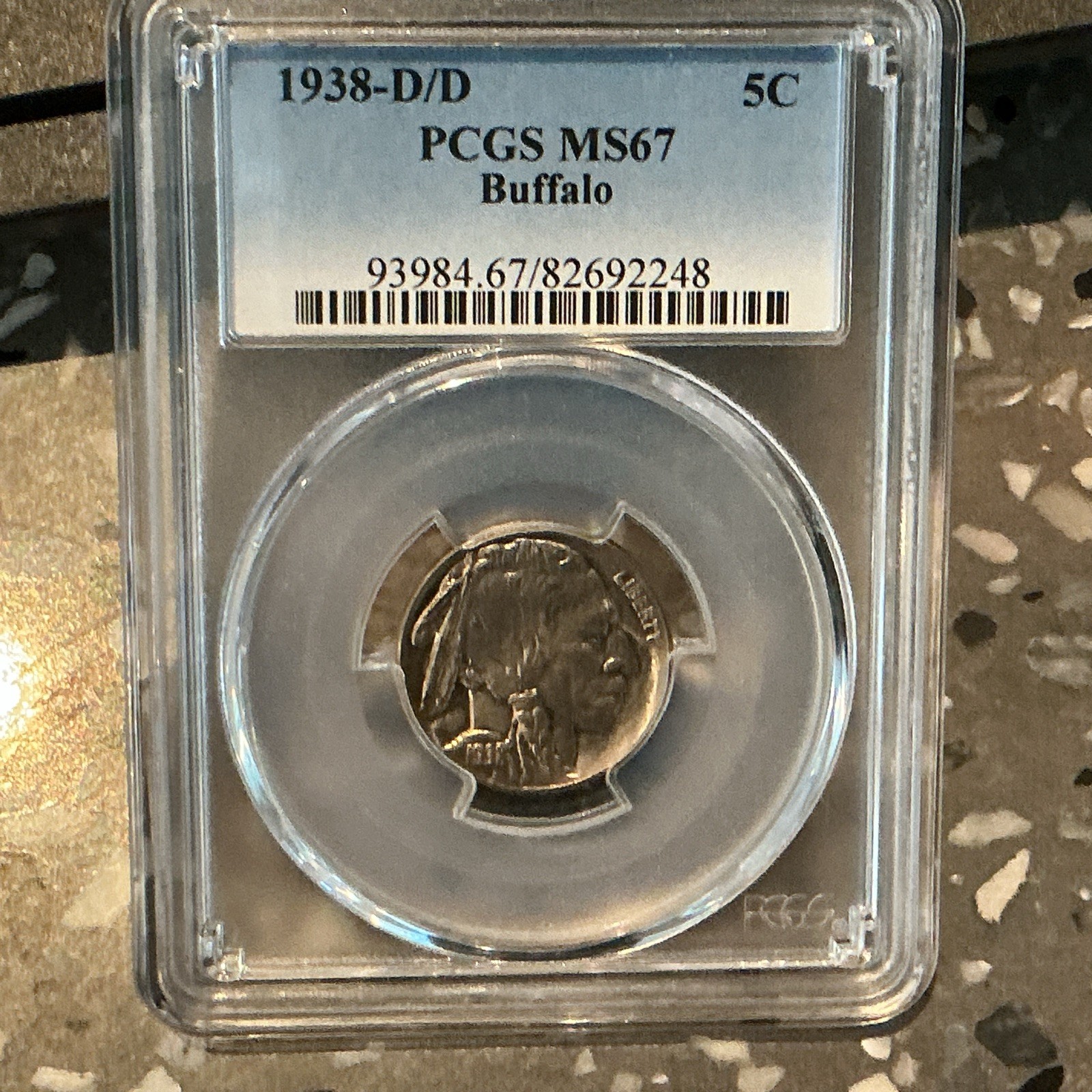 1938 D/D Buffalo Nickel MS67 Strong Eye Appeal, Popular Variety. 1938 D/D Buffalo Nickel MS67 Strong Eye Appeal, Popular Variety.