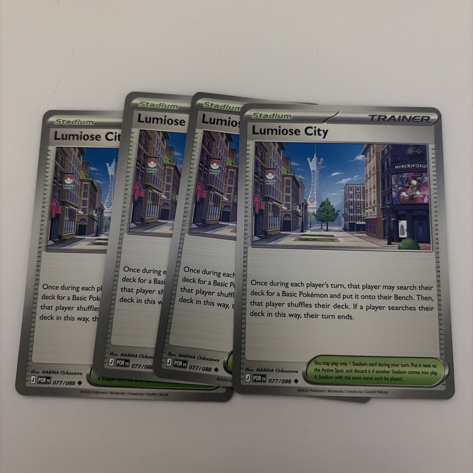Lumiose City 077/088 x4 Perfect Order PLAYSET Pokemon TCG