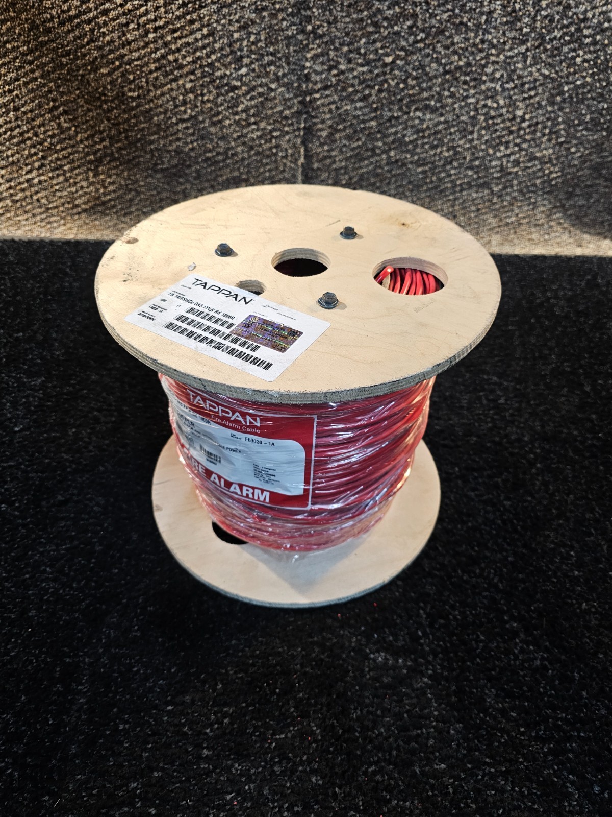 Southwire F60030-1A 14AWG 2 Conductors, Fire Alarm Cable 1,000 ft Red, Copper