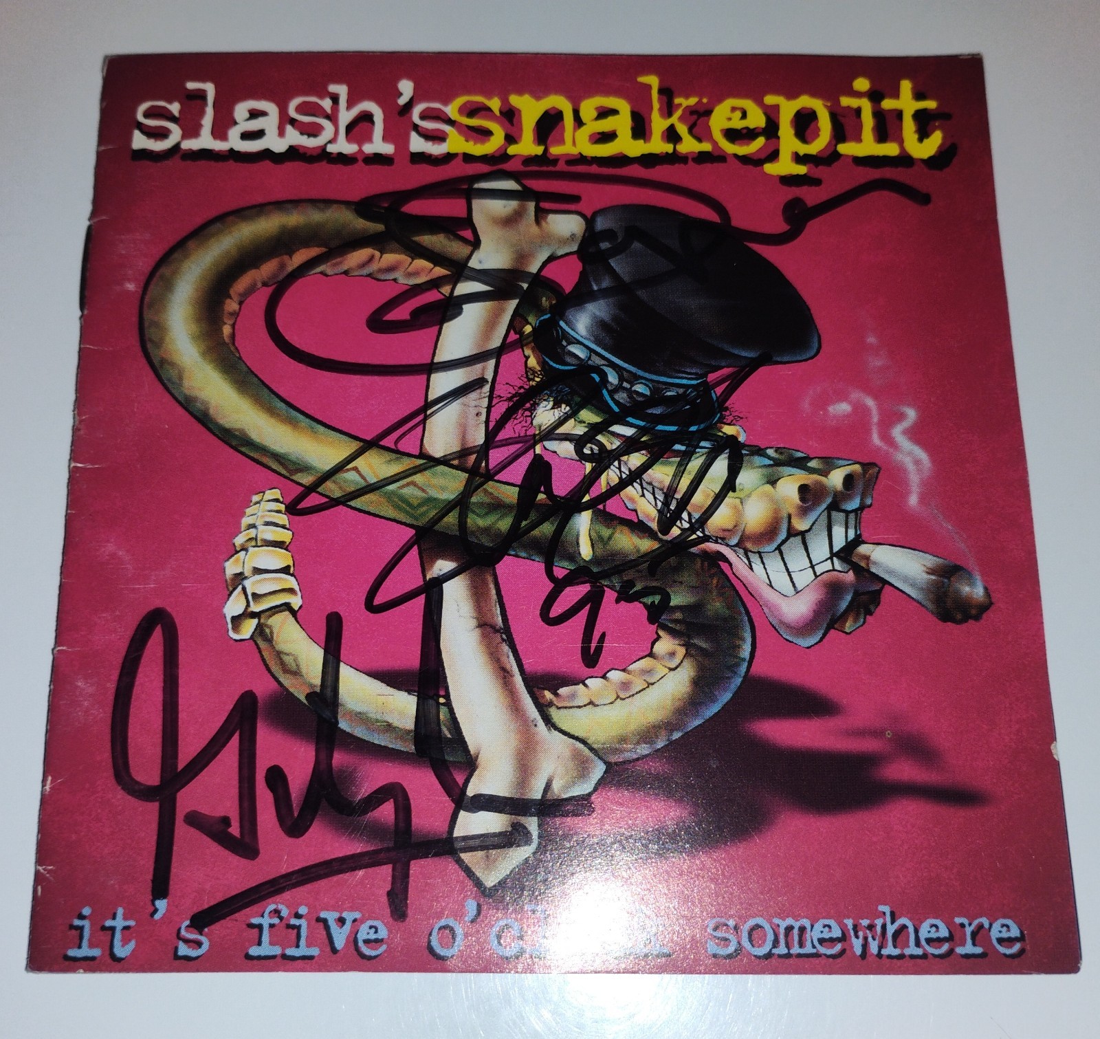 SLASH\'S SNAKEPIT CD Autographed - Signed by Slash, Gilby Clarke and Eric Drover