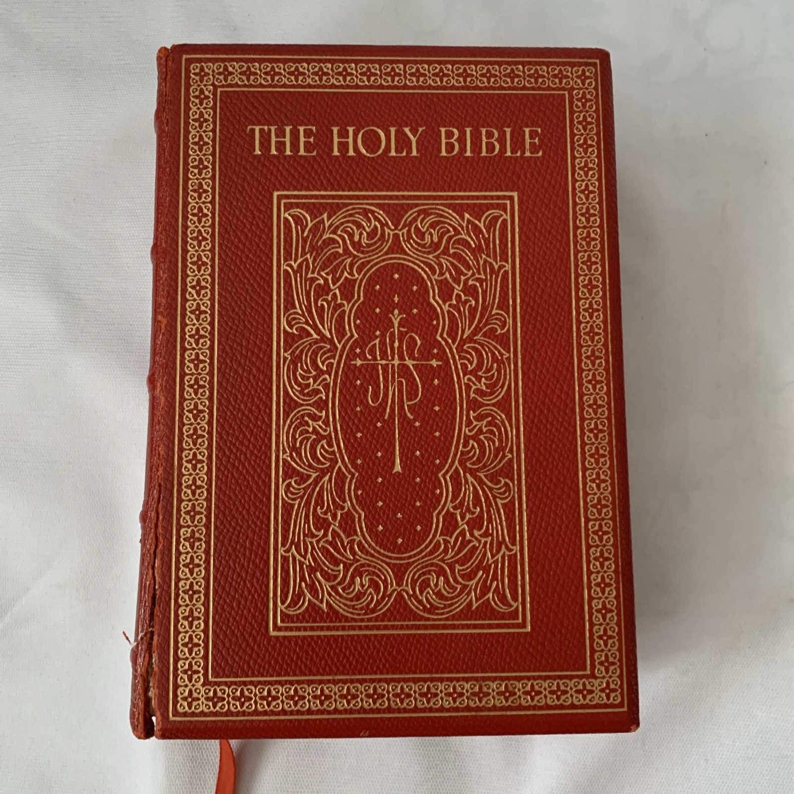 Vintage 1955 Red Leather Holy Bible St. Paul Second Edition Douay Confraternity Vintage 1955 Red Leather Holy Bible St. Paul Second Edition Douay Confraternity