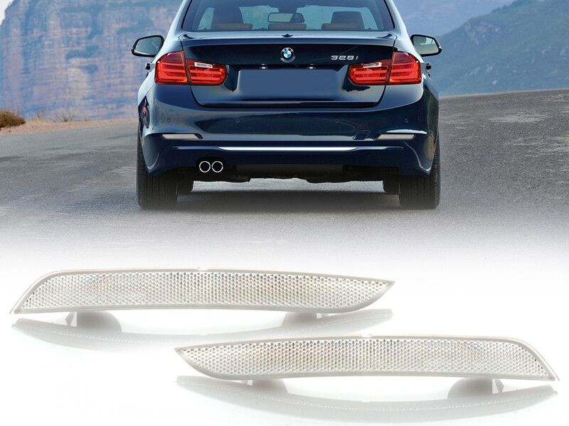 DEPO OE Style CLEAR Rear Bumper Reflector For 12-15 BMW F30/14-17 F32 Non-Sport DEPO OE Style CLEAR Rear Bumper Reflector For 12-15 BMW F30/14-17 F32 Non-Sport