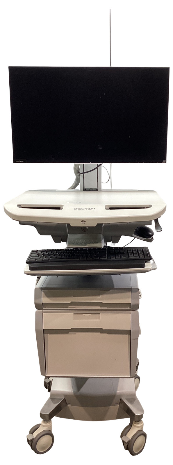 ERGOTRON HEIGHT ADJUSTABLE MOBILE CART WORKSTATION W/ MONITOR