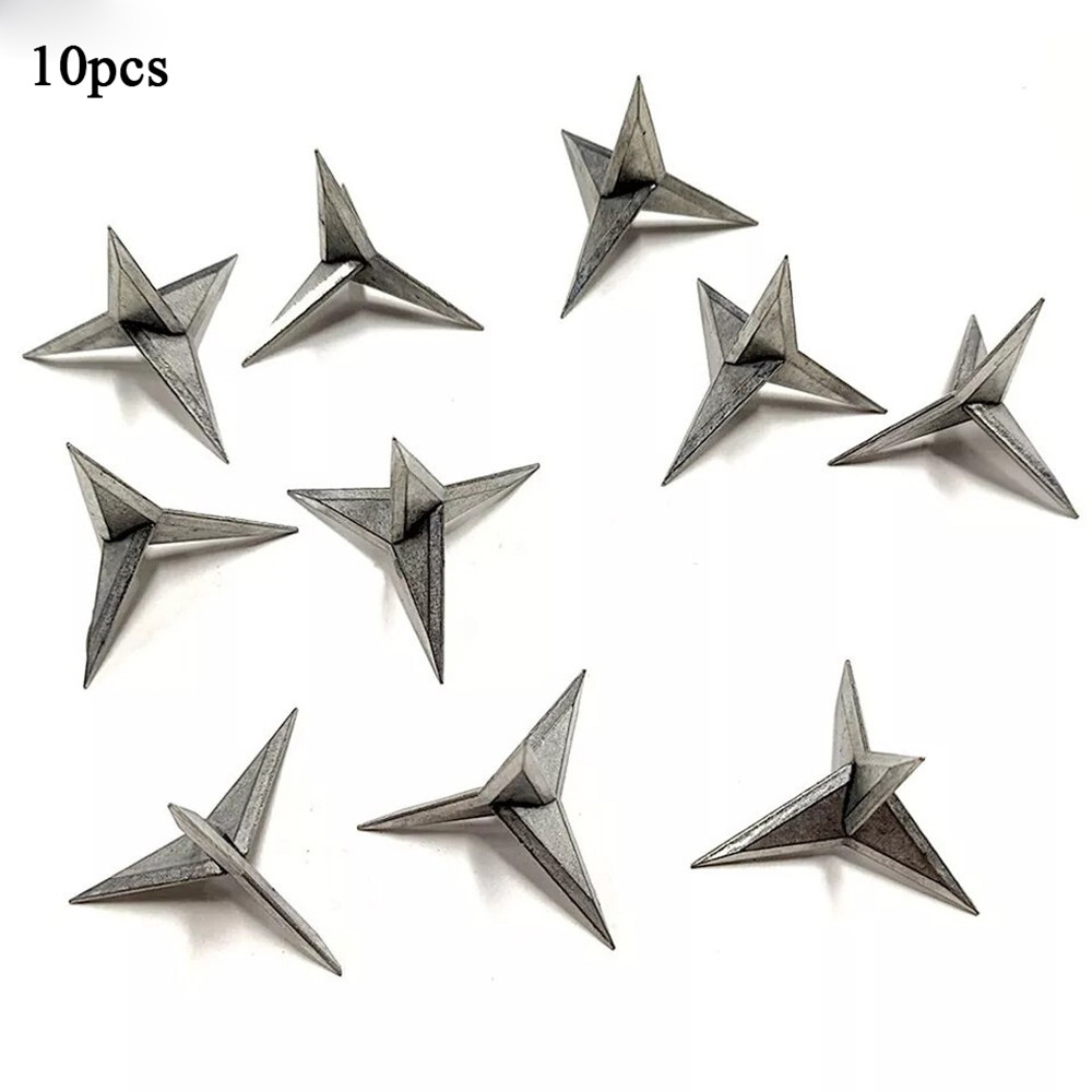 100PC Tire Puncture Spikes Heavy Portable Duty Carbon Steel Triangle Road Spikes 100PC Tire Puncture Spikes Heavy Portable Duty Carbon Steel Triangle Road Spikes