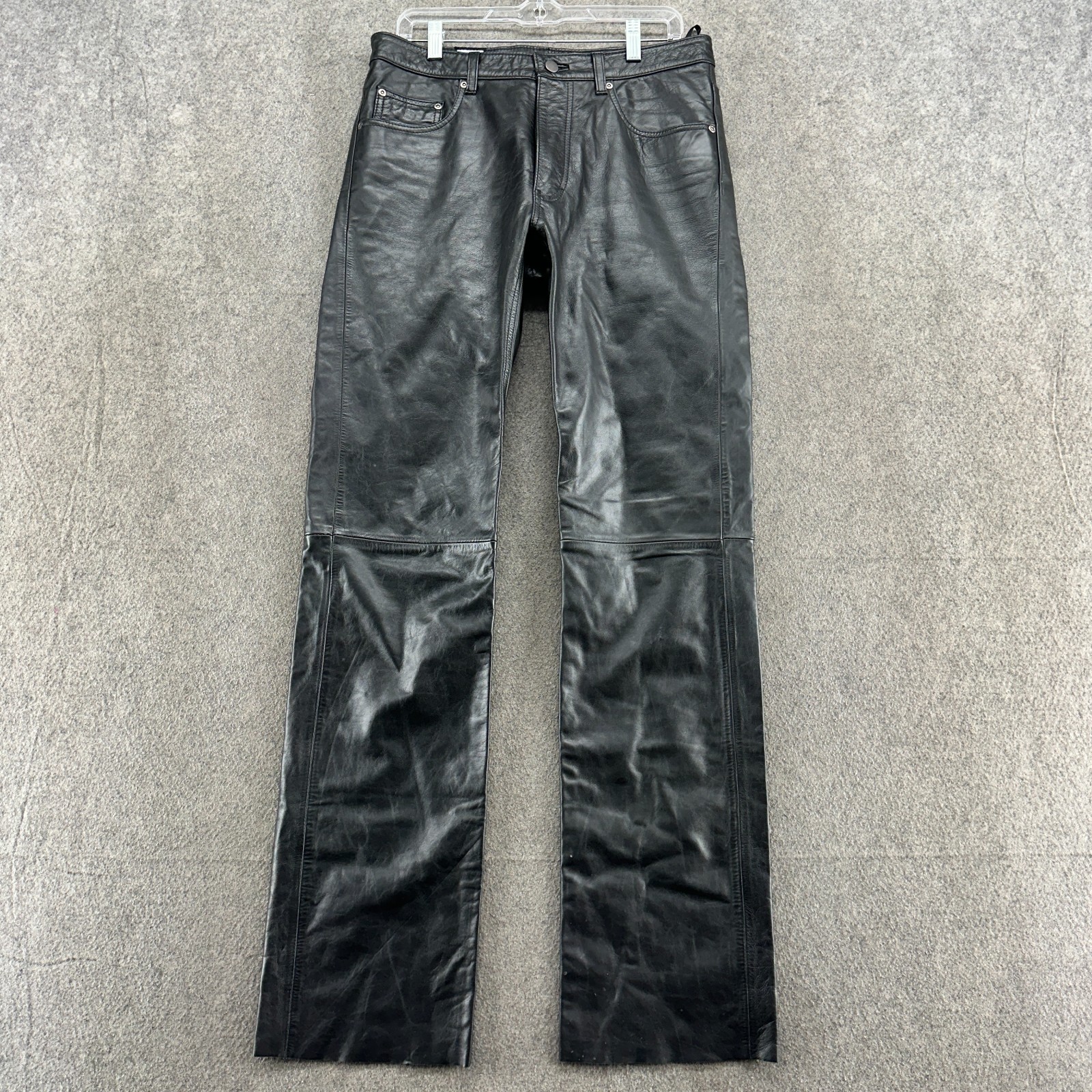 VTG Wilson Pelle Studio Leather Pants Mens 34 Black Motorcycle Riding 90s VTG Wilson Pelle Studio Leather Pants Mens 34 Black Motorcycle Riding 90s