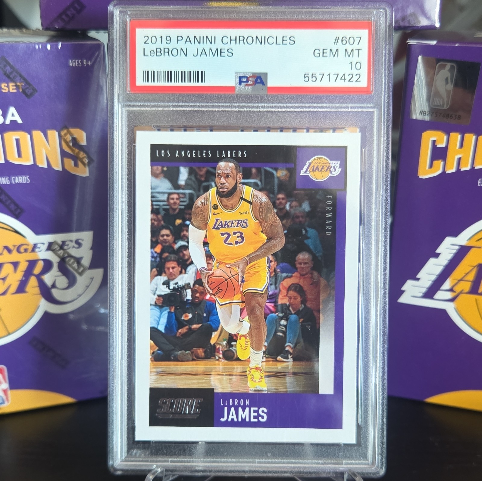 Panini 2019 Chronicles LeBron James Lakers #607 PSA 10 Graded Basketball Card Panini 2019 Chronicles LeBron James Lakers #607 PSA 10 Graded Basketball Card