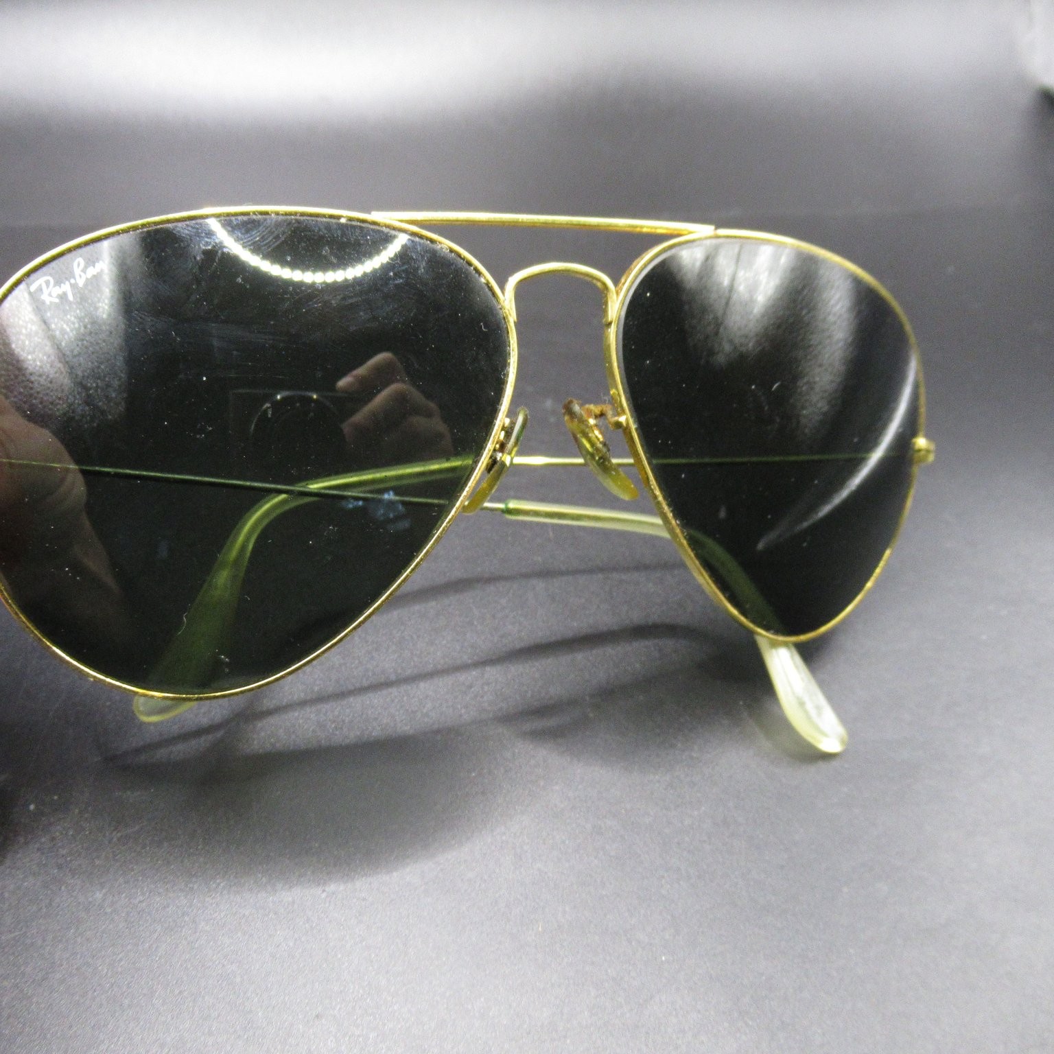 Vintage Ray-Ban Aviator Sunglasses Gold Frame G-15 Lenses B&L USA