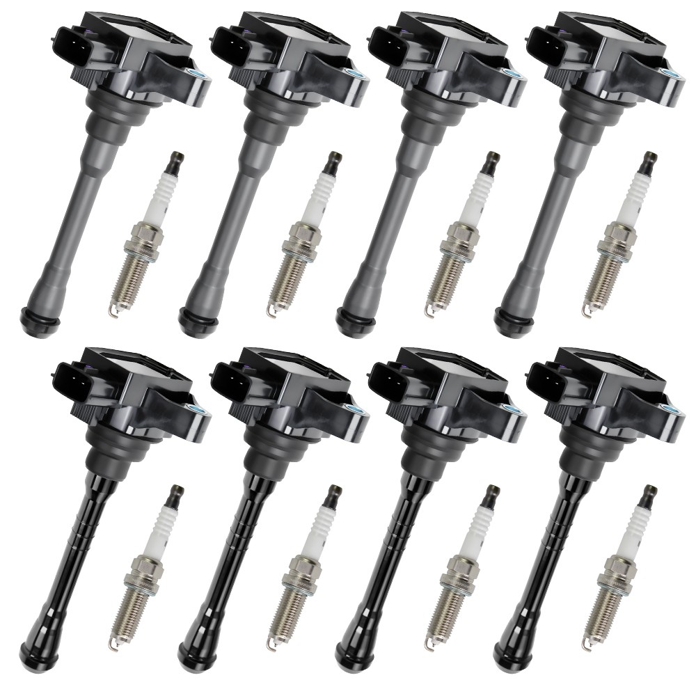 8X OEM Ignition Coil & 8X Iridium Spark Plugs For 2017-2020 Nissan Titan 5.6L V8