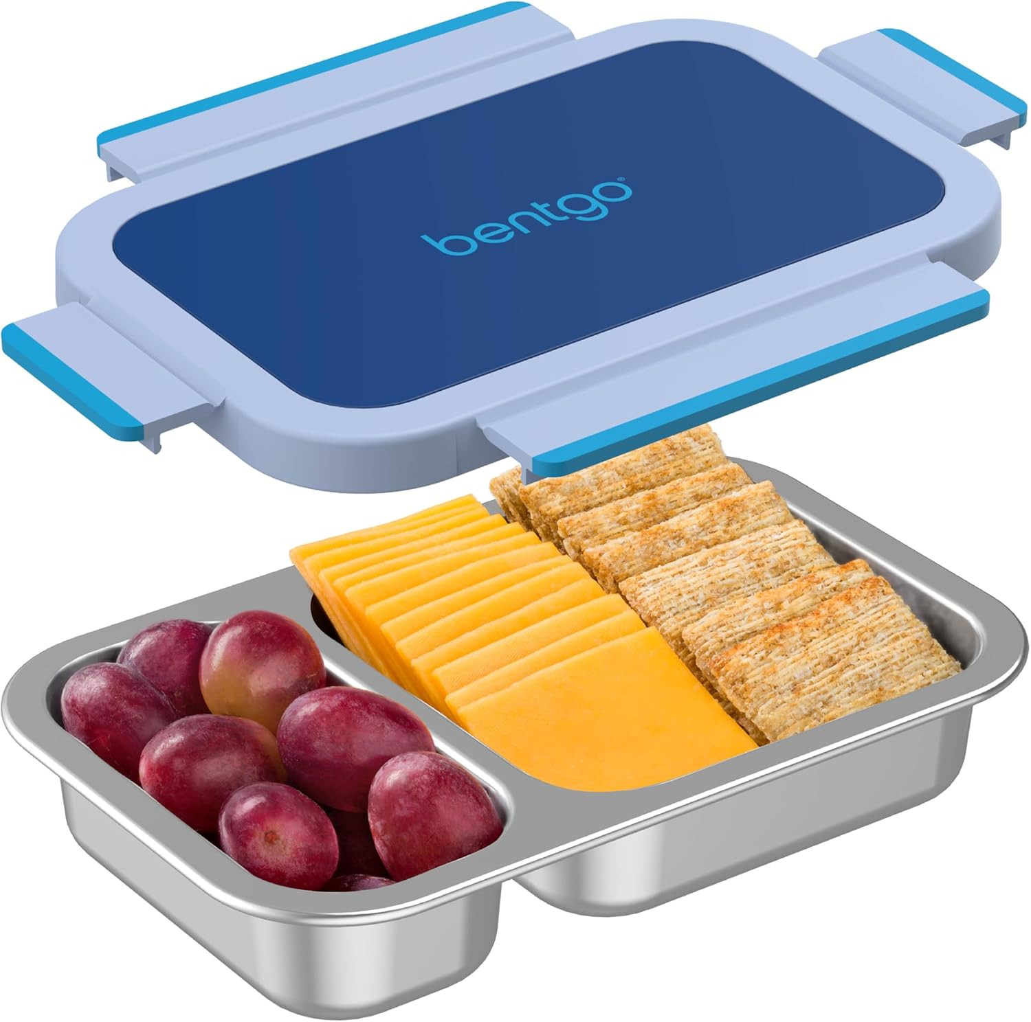 Bentgo Stainless Steel Snack Box - Leak-Proof, 2 Compartments, 2-Cup Capacity, I