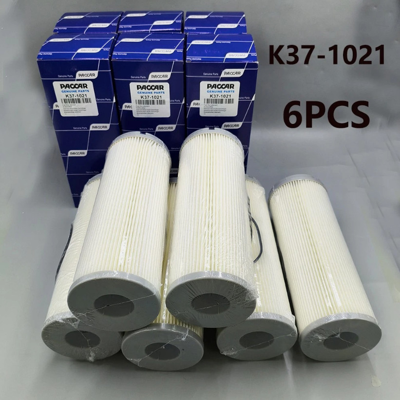 6PCS NEW FUEL FILTER ELEMENT K37-1021 For Peterbilt Kenworth