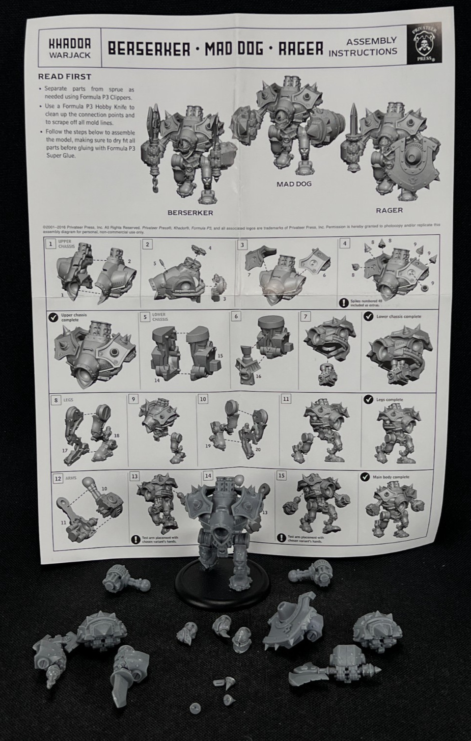Berserker - Mad Dog - Rager - Warjack - Khador - Warmachine - Privateer Press