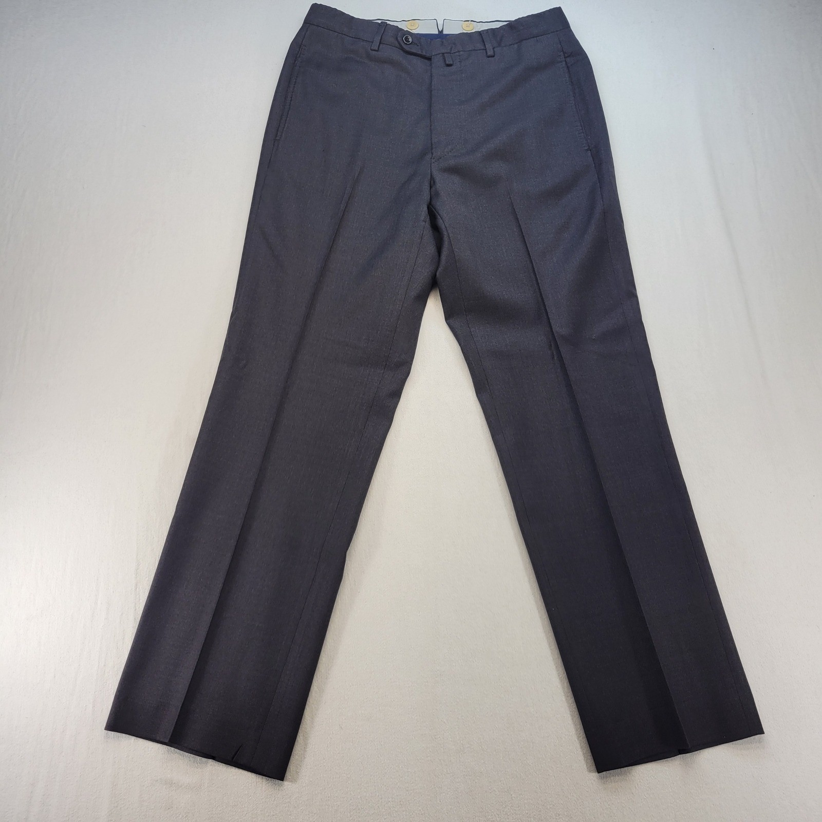 Incotex Dress Pants Mens 32x30 Gray Flat Front Super 100s Wool Made in Italy Incotex Dress Pants Mens 32x30 Gray Flat Front Super 100s Wool Made in Italy