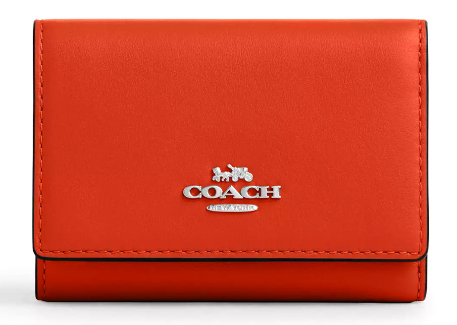 đŸ§¡Coach Micro Snap Wallet - CR799 Deep Orange Refined Calf Leather - NWT đŸ§¡Coach Micro Snap Wallet - CR799 Deep Orange Refined Calf Leather - NWT