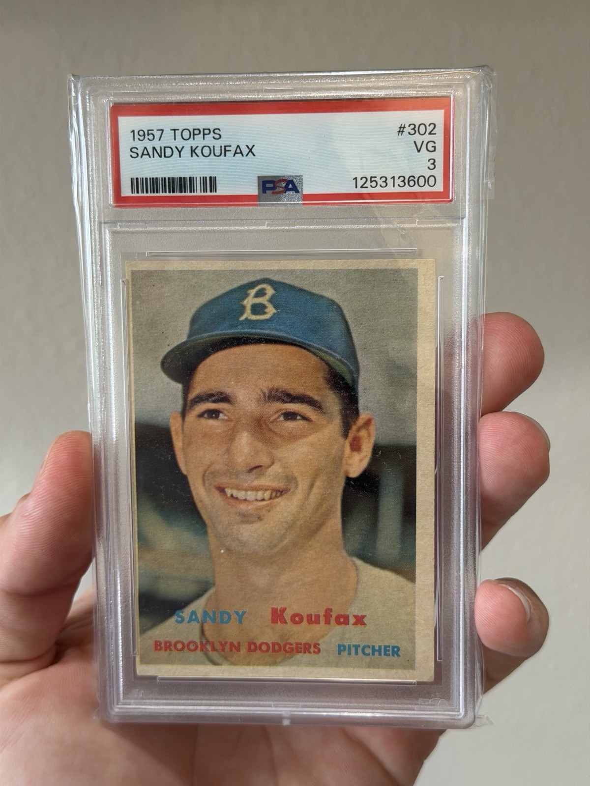 1957 Topps - Scarce Series Sandy Koufax #302 Dodgers PSA 3 1957 Topps - Scarce Series Sandy Koufax #302 Dodgers PSA 3