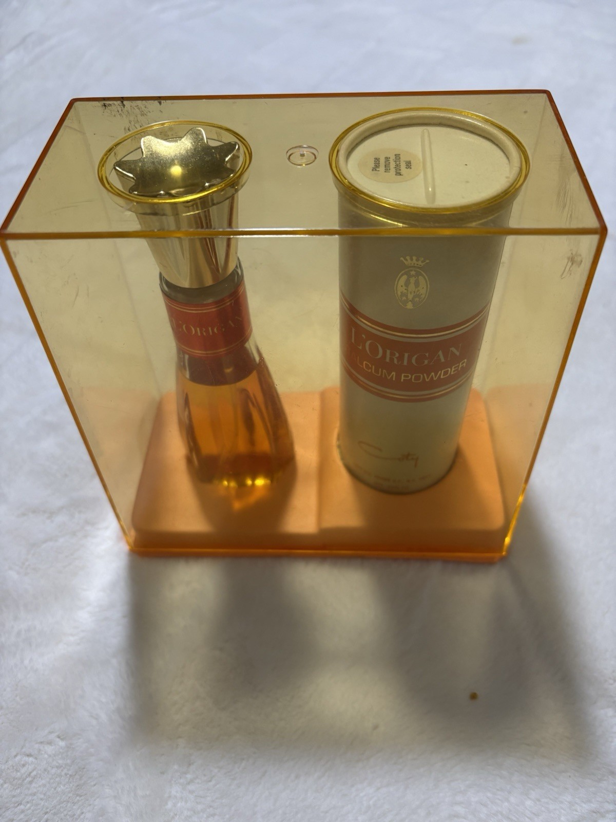 Vintage Coty L\'Origan gift set - cologne and talc .  Cologne Is 1.7 Oz Bottle
