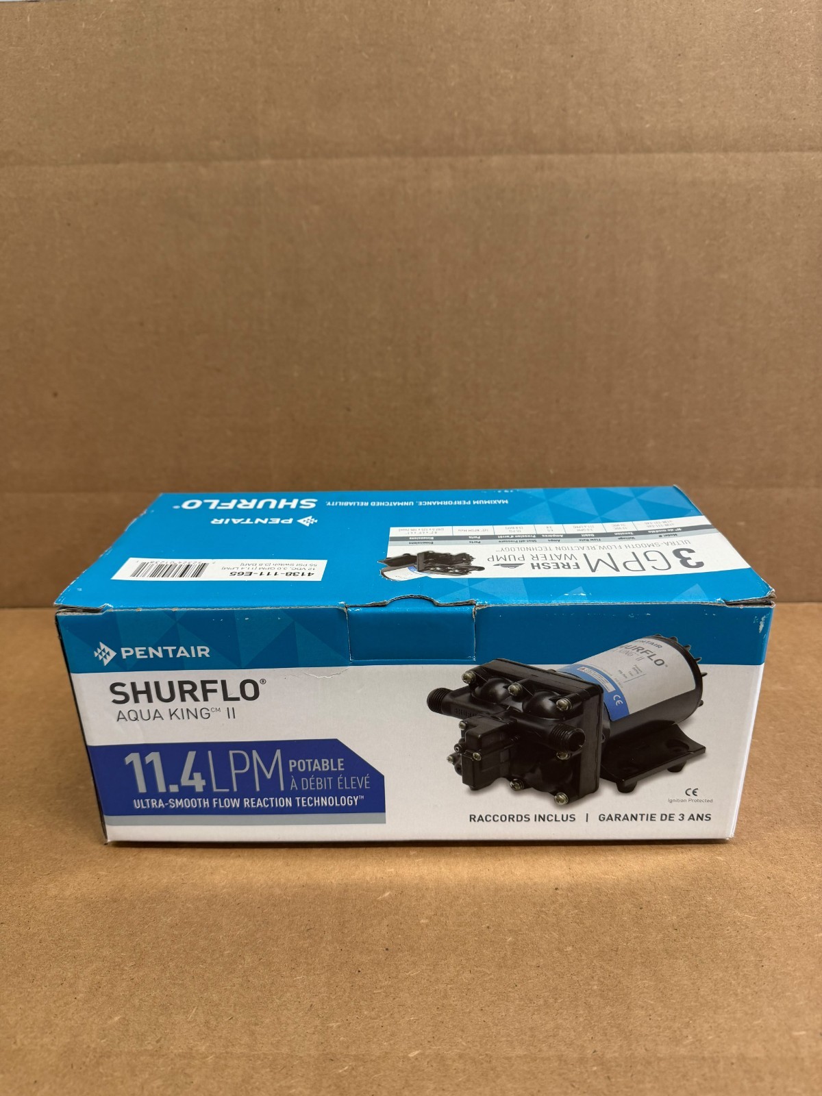 Pentair Shurflo Aqua King II Standard Fresh Water Pump 3.0 GPM 4138-111-E65 New