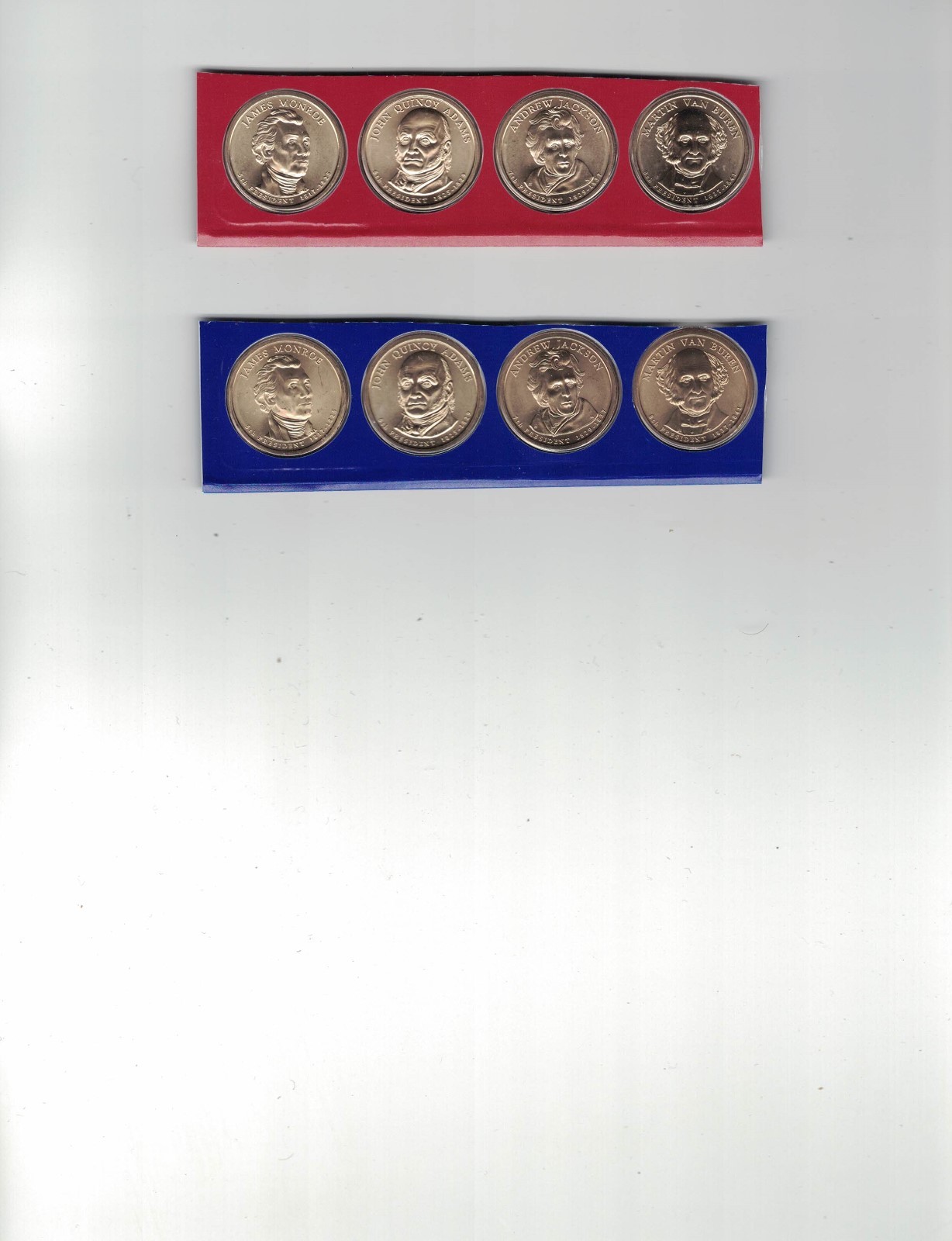 2008 P+D PRESIDENTIAL DOLLARS 8 COIN COMPLETE SET FROM MINT SETS NICE L@@K 