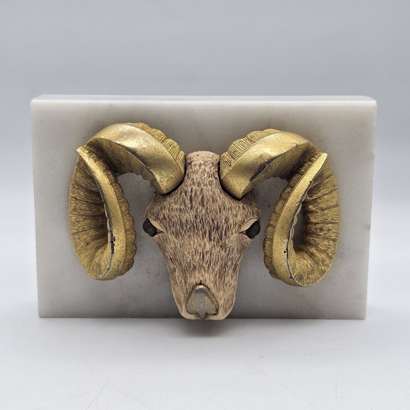 Vintage OOAK Ram Head Paperweight Vintage OOAK Ram Head Paperweight
